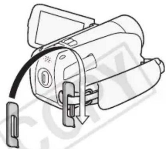 CANON Vixia HF R20 - To remove the grip belt - 3