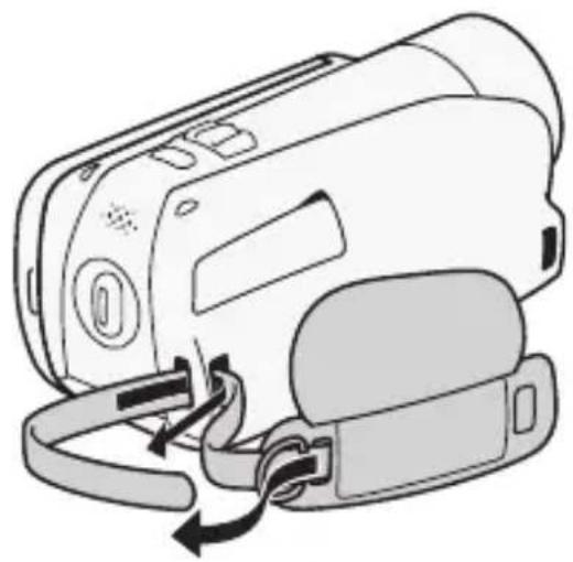 CANON Vixia HF R20 - To remove the grip belt - 2