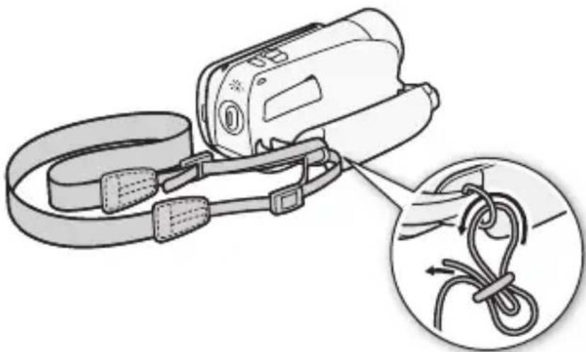 CANON Vixia HF R20 - To attach an optional shoulder strap - 1