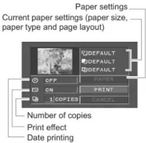 CANON ZR850 - Selecting the Print Settings - 1