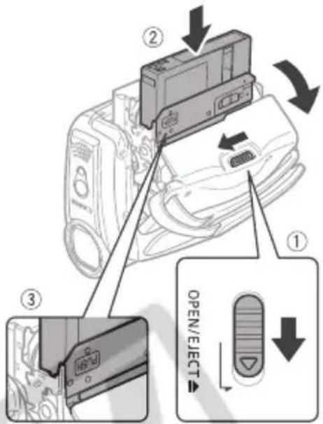 CANON ZR850 - Inserting and Removing a Tape - 1