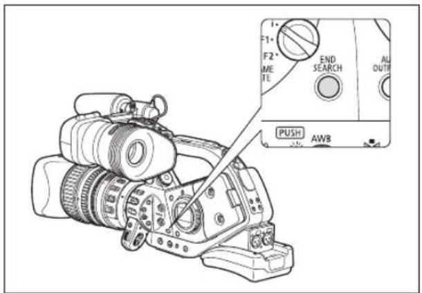 CANON XLH H1S - Press the END SEARCH button. - 1