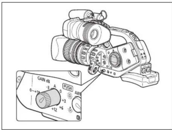 CANON XLH H1S - Selecting the Gain Level - 1