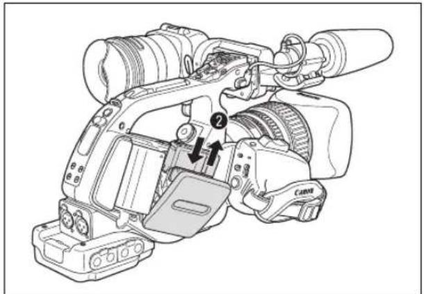 CANON XLH H1S - Load/remove the cassette. - 1