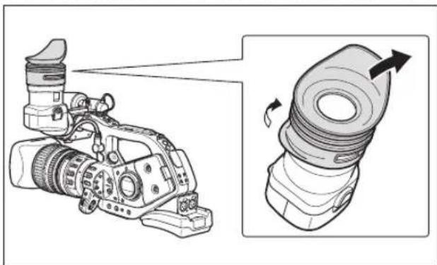 CANON XLH H1S - Detaching the Eye Cup - 1