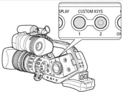 CANON XLH H1S - To check the current custom key settings: - 1
