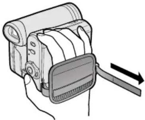 SHARP VL-Z5E - Adjusting the Hand Strap - 2