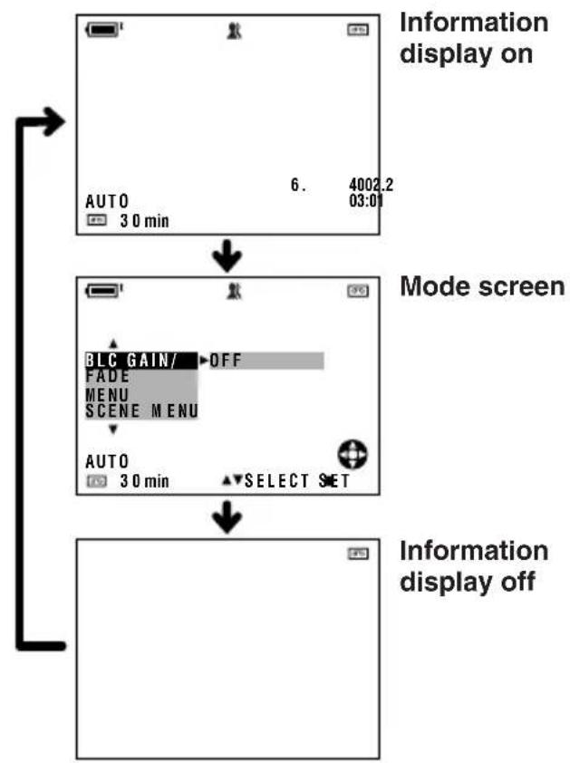 SHARP VL-Z5E - DISPLAY button - 1