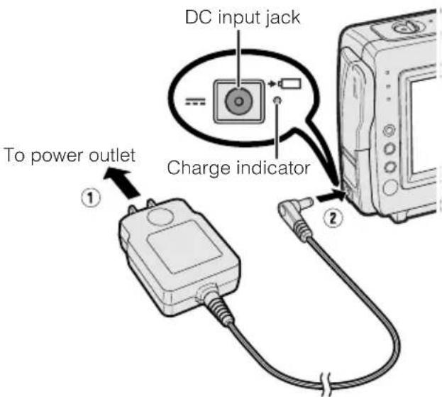 SHARP VL-NZ100U - Charging the Battery Pack - 1