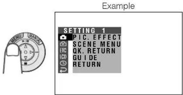 SHARP VL-NZ100U - Press the MENU button until the menu screen appears. - 1