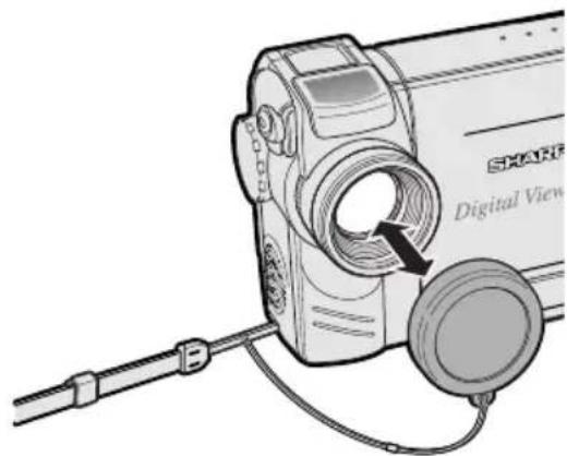 SHARP VL-NZ100U - Using the Lens Cap - 3