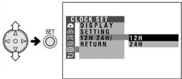 SHARP VL-NZ100U - Changing to the 24-hour Time Mode - 1