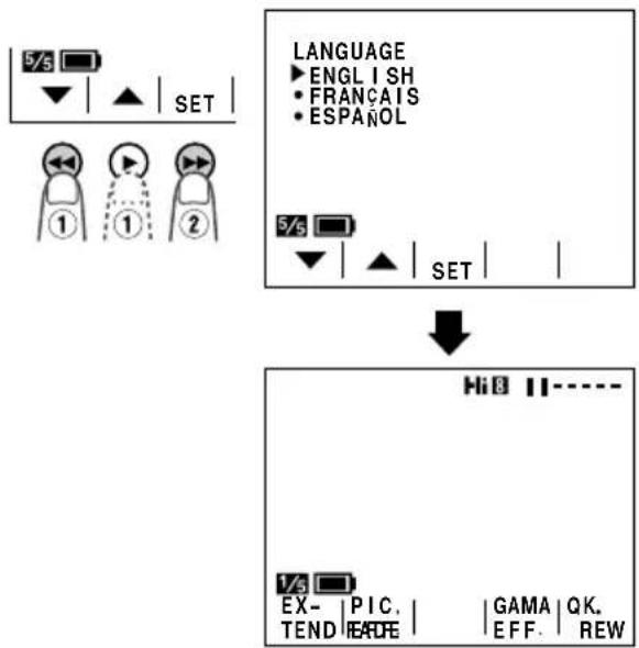 SHARP VL-AH150U - Setting the Language - 2