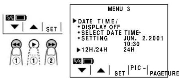 SHARP VL-AH150U - Changing to the 24-hour Time Mode - 1