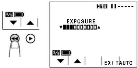 SHARP VL-AH150U - Press the ▼ or ▲ button to select the desired exposure level. - 1