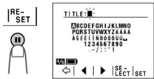 SHARP VL-AH150U - Changing the Preset Titles - 3