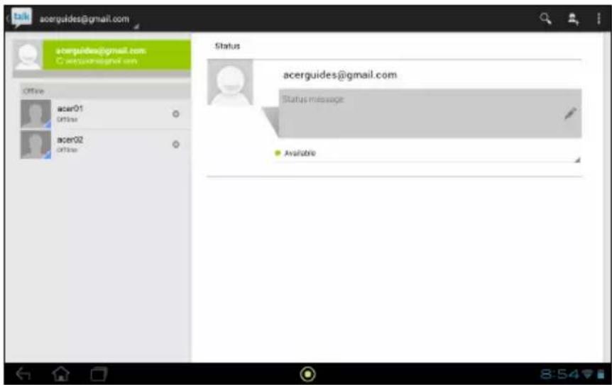 ACER Iconia Tab A211 - Google Talk - 3