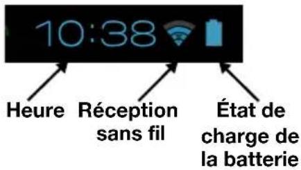 ACER Iconia Tab A211 - Zone de statut et de notification - 1