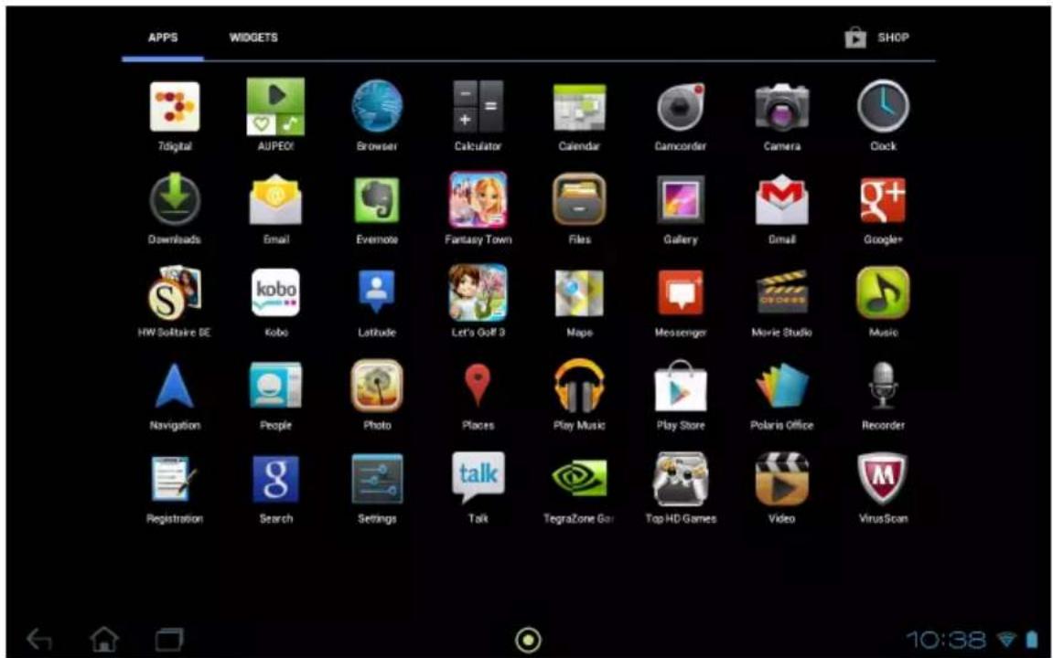 ACER Iconia Tab A211 - Le menu des applications - 1