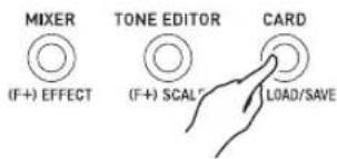 MIXER (F+) EFFECT TONE EDITOR (F+) SCALD CARD LOAD/SAVE