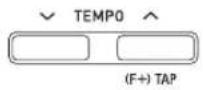 CASIO CTK-6250 - Appuyez sur le bouton L-10 (TEMPO ∨) (plus lent) ou le bouton L-11 (TEMPO ∧) (plus rapide). - 1