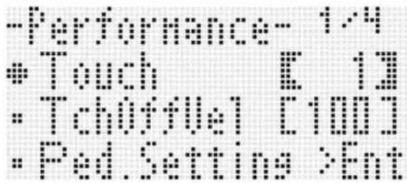 Performance: 1.4 Touch: 2.13 Technical: 1000 Pad setting >Ent