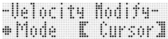 -Velocity Modifi- ●Mode E Cursor 3