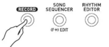 CASIO CTK-6250 - Appuyez sur le bouton C-2 (RECORD). - 1