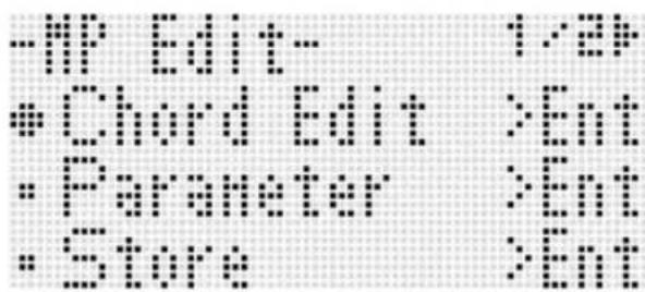 -HP Edit - 1.4# *Chord Edit :Ent :Parameter :Ent :Store :Ent