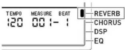 TEMP0 MEASURE BEAT 120 00: - 1 REVERB CHORUS DSP EQ