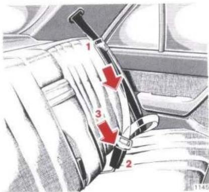 Mercedes-Benz 300 CE (1988) - Seat Belts - 1