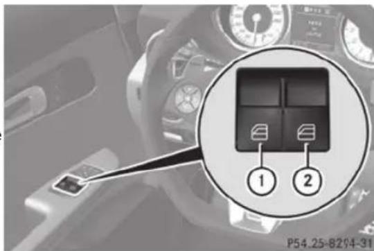 Mercedes-Benz SLS AMG Roadster (2014) - Opening and closing the side windows - 1