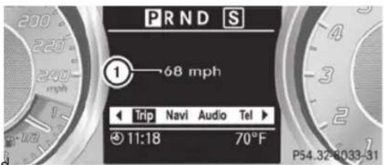 Mercedes-Benz SLS AMG Roadster (2014) - Digital speedometer - 1