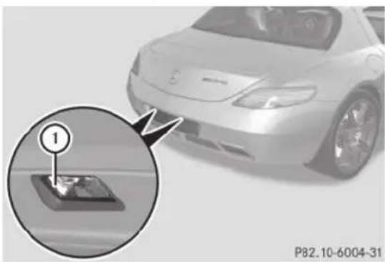 Mercedes-Benz SLS AMG Roadster (2014) - License plate lamp - 1