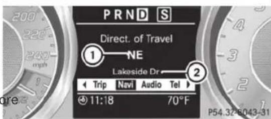 Mercedes-Benz SLS AMG Roadster (2014) - Route guidance not active - 1