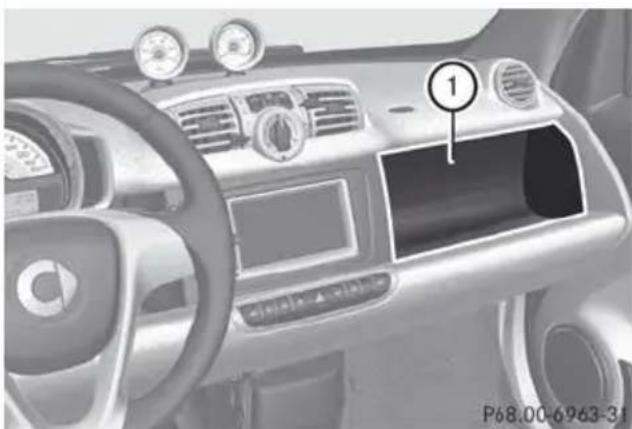 SMART Fortwo electric drive (2014) - Bac de rangement côté passager - 1