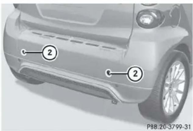 SMART Fortwo electric drive (2014) - Pose de l'anneau de remorquage - 2