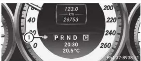 Mercedes-Benz C-Class Coupe (2012) - Messages d'avertissement et messages dans l'affichage multifonction - 1