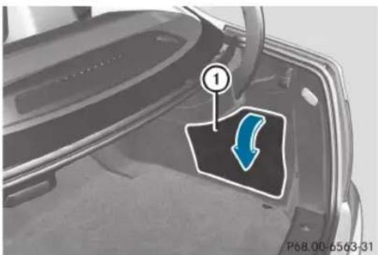 Mercedes-Benz C-Class Coupe (2012) - Boîtier des fusibles dans le coffre - 1