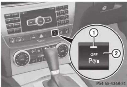 Mercedes-Benz C-Class Coupe (2012) - Activation/désactivation de PARKTRONIC - 1