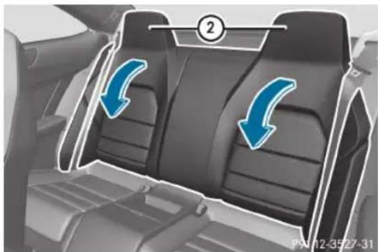 Mercedes-Benz C-Class Coupe (2012) - Rabattage du dossier de siège vers l'avant - 2