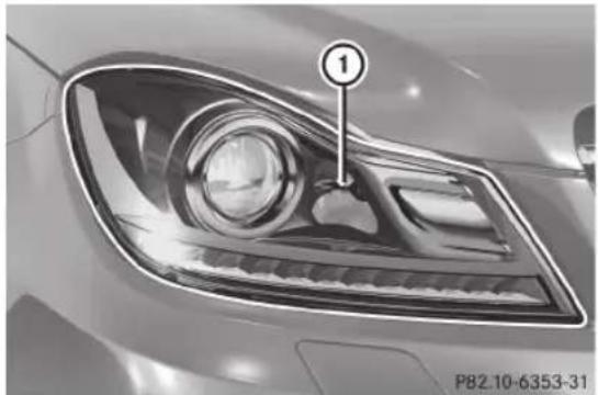Mercedes-Benz C-Class Coupe (2012) - Aperçu: changement des ampoules/ types d'ampoule - 2