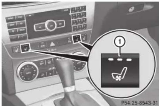 Mercedes-Benz C-Class Coupe (2012) - Activation/désactivation de la ventilation du siège - 1