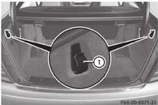 Mercedes-Benz C-Class Coupe (2012) - Crochets pour sac - 1