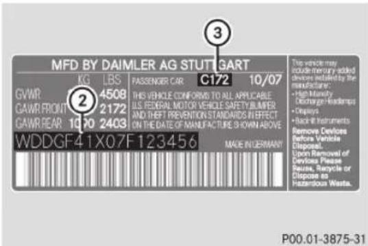 Mercedes-Benz SLS AMG Coupe (2012) - Plaques d'identification - 2