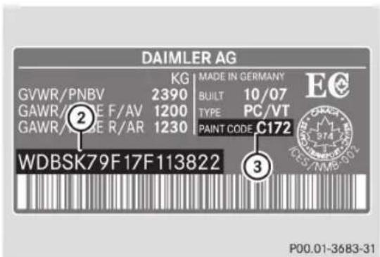 Mercedes-Benz SLS AMG Coupe (2012) - Plaques d'identification - 3