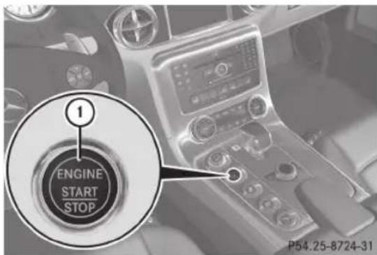 Mercedes-Benz SLS AMG Coupe (2012) - Fonction de démarrage KEYLESS-GO - 1