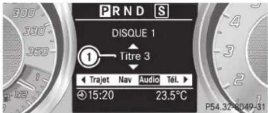 Mercedes-Benz SLS AMG Coupe (2012) - Fonctionnement du lecteur audio ou support de données - 1