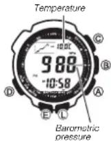 CASIO Pro Trek PRG-240-1ER - To take barometric pressure and temperature readings - 1