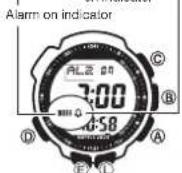 CASIO Pro Trek PRG-240-1ER - To stop the alarm - 1